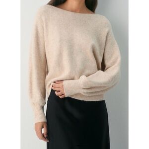 ARITZIA NWT Wilfred Rhoda Heather Light Oatmeal Sweater